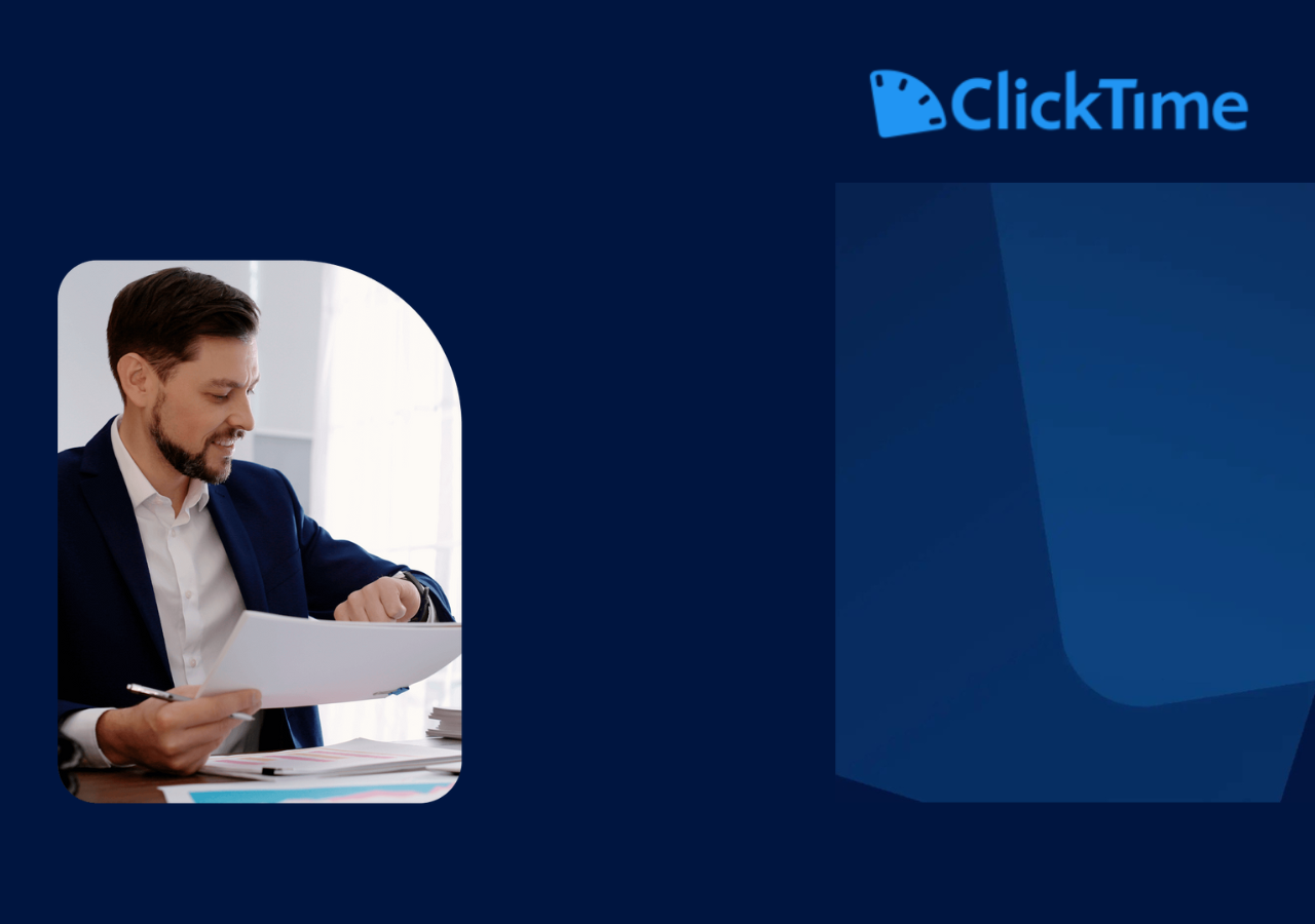 Business professional reviewing documents